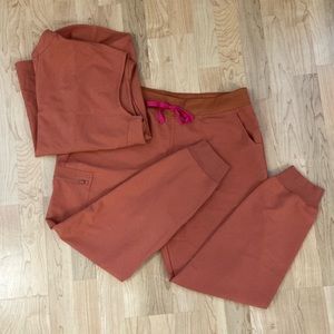 Figs terracotta jogger and Rafaela top